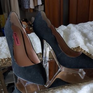 Betsey Johnson Black Stiletto Heels